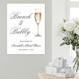 Poster Signe de bienvenue pour un brunch et un shower de 