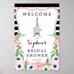 Poster Signe de bienvenue pour une baby shower à Paris