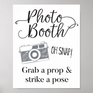 Poster Signe de cabine photo, Signe Mariage, Décor Mariag