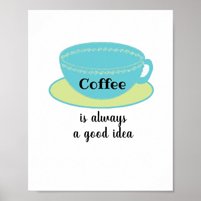 Poster SIGNE DE Café Mais Premier Café Kitchen Art (Devant)
