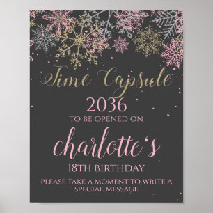 Poster Signe de capsule temporelle de Winter ONEderland