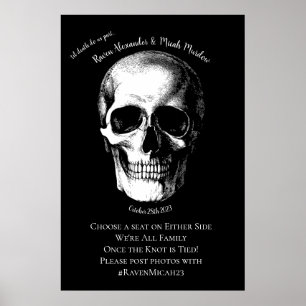 Poster Signe de cérémonie Mariage d'Halloween gothique du