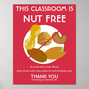 Poster Signe de classe gratuite Nut pour l'école ou la ga