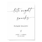 Signe de collations de nuit minimaliste pour Maria