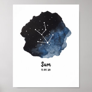 Poster Signe de constellation zodiaque de Taurus