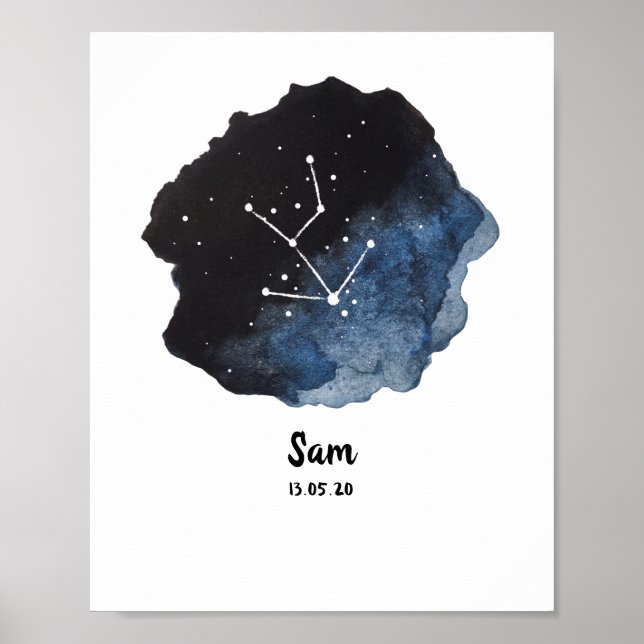 Poster Signe de constellation zodiaque de Taurus (Devant)