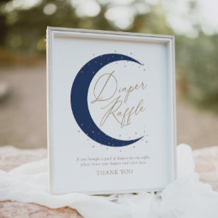 Poster SIGNE DE DISQUETTE Baby shower de la Lune