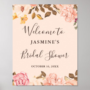 Poster SIGNE DE Fête des mariées Florale Victoria Blush G