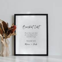 SIGNE DE Fête des mariées Mariage de liste de regr