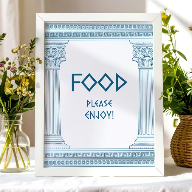 Poster Signe de fête 'Restauration s'il vous plaît' avec  (Créateur téléchargé)