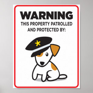 Poster signe de garde du chien