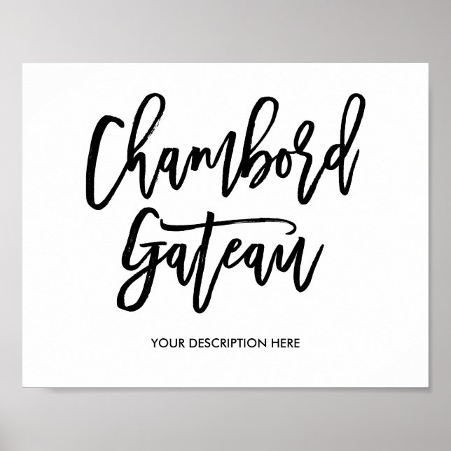 Poster SIGNE DE GÂTEAU DE Chambord (Devant)