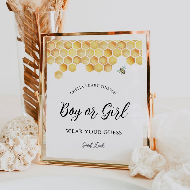 Poster SIGNE DE JEU CALLA Bee Boy Ou Girl Genre (Créateur téléchargé)