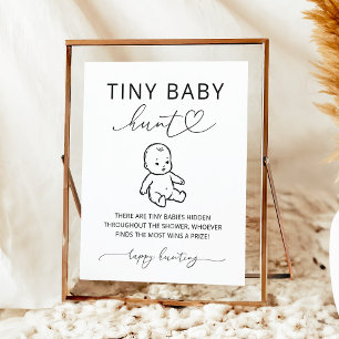 Poster Signe de jeu de chasse au bébé miniature pour une