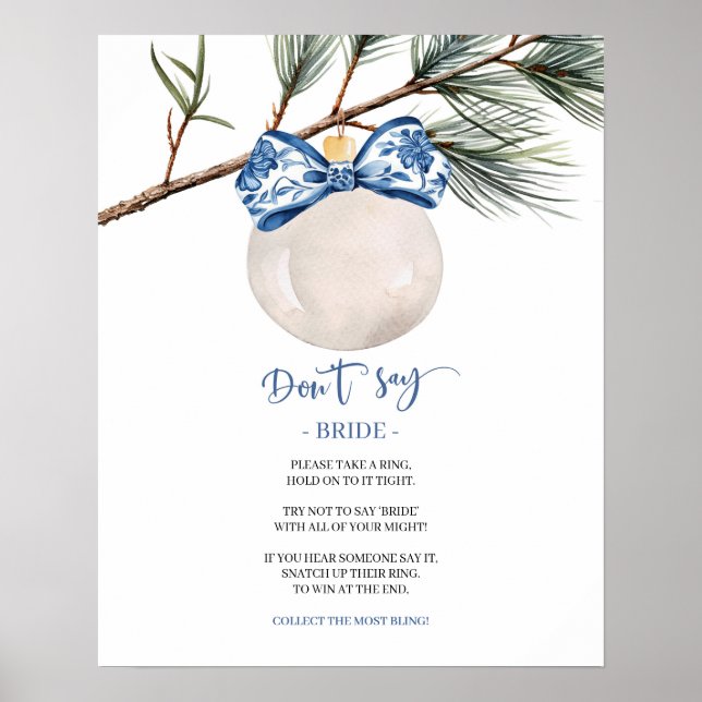 Poster Signe de jeu de mariée pour la Chine d'hiver (Devant)
