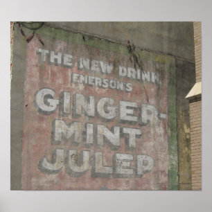 Poster Signe de Julep de Gingembre-Menthe
