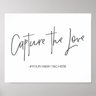 Poster Signe de la balise Love Mariage Hash