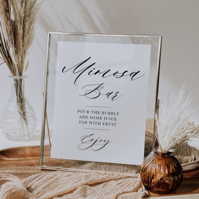 Poster signe de la barre de la douche nuptiale mimosa (Créateur téléchargé)