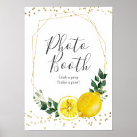 Signe de la cabine photo au citron