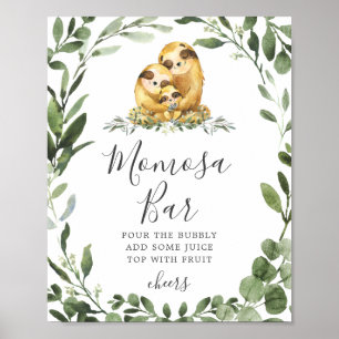 Poster SIGNE DE LA FAMILLE Baby shower Mimosa