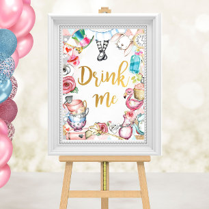 Poster Signe de la fête Alice au pays des merveilles, Sig