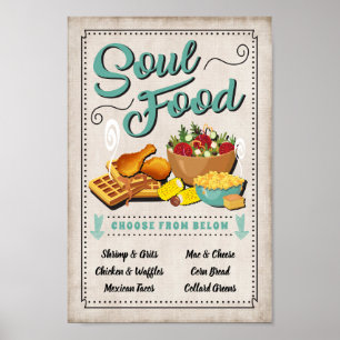 Poster Signe de la fête de l'alimentation Soul