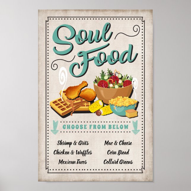 Poster Signe de la fête de l'alimentation Soul (Devant)
