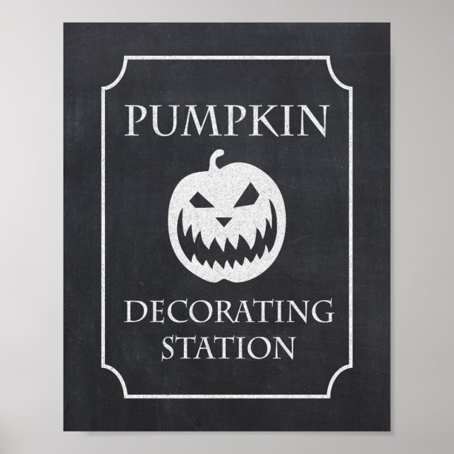 Poster SIGNE DE LA FÊTE D'Halloween citrouille (Devant)