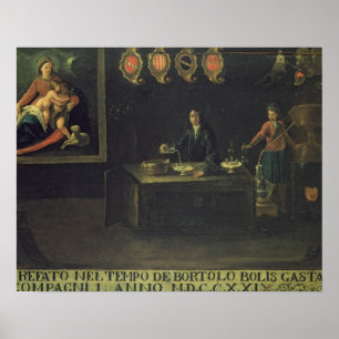 Poster Signe de la guilde des pharmaciens vénitiens, 1729