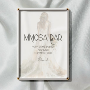 Poster SIGNE DE LA Mariage Mariée Gown Mimosa Bar