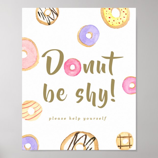Poster Signe de la partie mur/barre de donut (Devant)