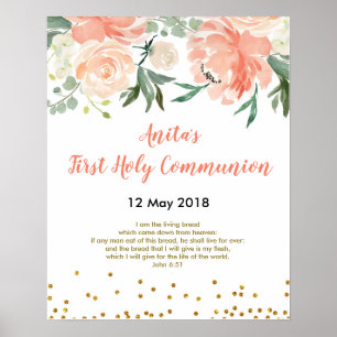 Poster Signe de la première sainte communion du parti Pea