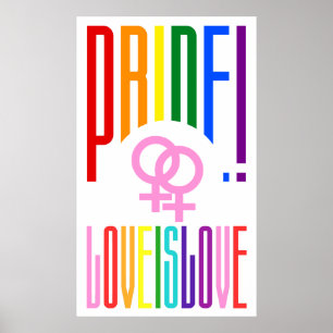 Poster SIGNE DE LA RELATION LGBT Gay pride Lesbienne
