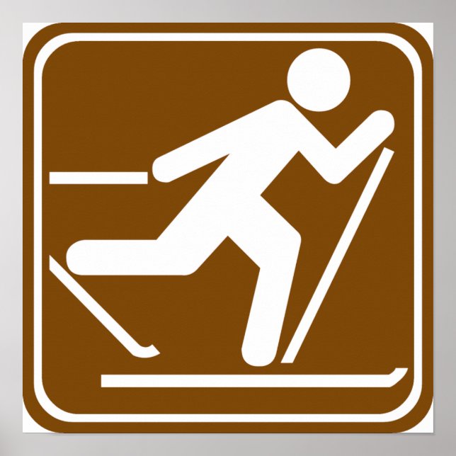 Poster SIGNE DE L'AUTOROUTE DE Ski DE FOND (Devant)