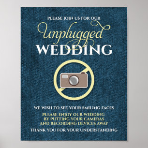 Poster SIGNE DE Mariage DÉFILÉ 8 X 10 Rustique Pays