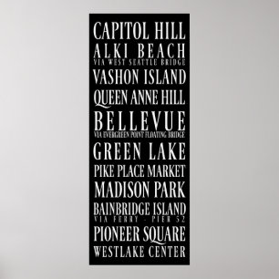 Poster SIGNE DE MÉTRO DE SEattle