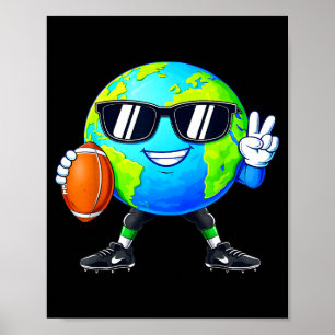 Poster Signe de paix de la planète environnement football