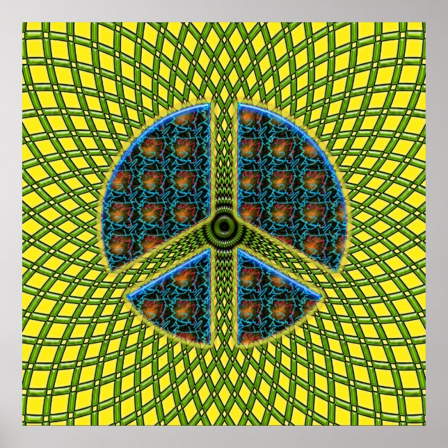 POSTER SIGNE DE PAIX RETRO (Devant)