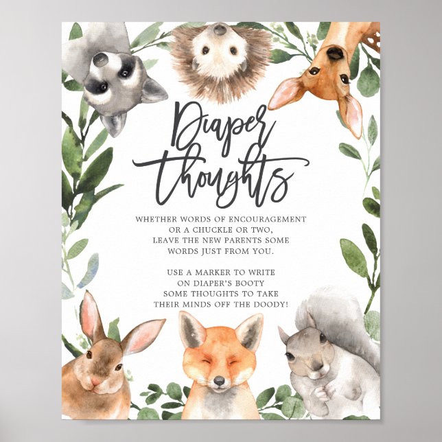 Poster SIGNE DE PENSÉES DES Baby showers DE LA BÊTE (Devant)