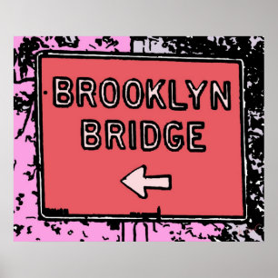 Poster Signe de pont de Brooklyn