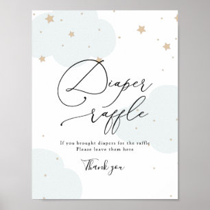 Poster Signe de rabat sur la lune étoile Twinkle