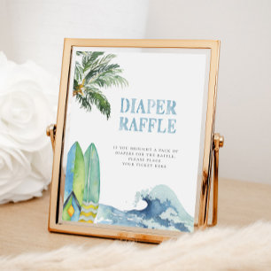 Poster Signe de raffle de la couche de surf