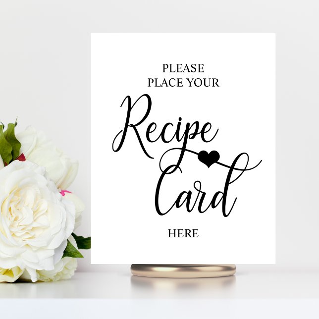 Poster SIGNE DE RECETTE DE LA Fête des mariées du coeur n (Créateur téléchargé)