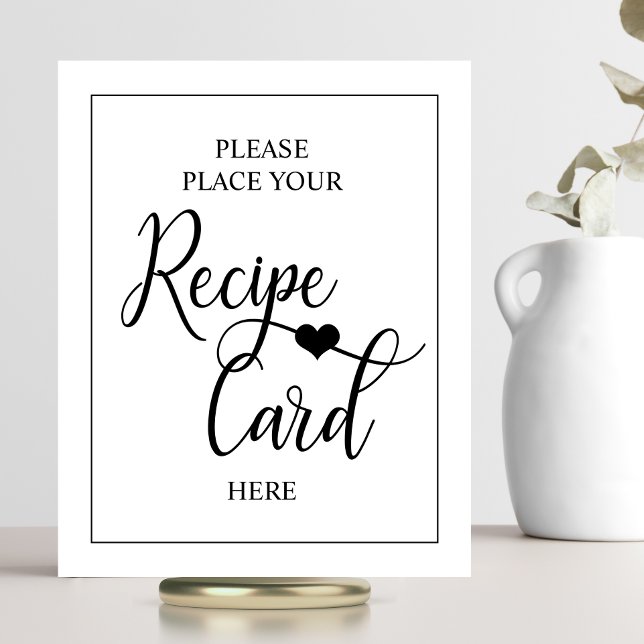 Poster SIGNE DE RECETTE DE LA Fête des mariées du coeur n (Créateur téléchargé)