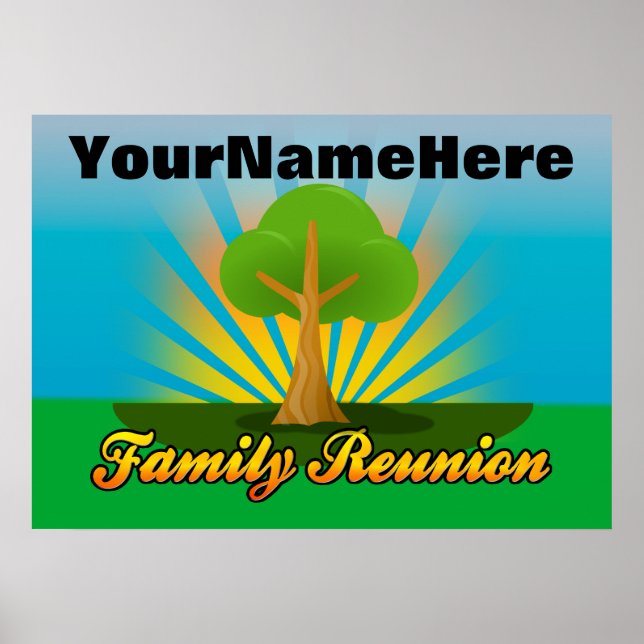Poster SIGNE DE RÉUNION Familiale Personnalisée (Devant)