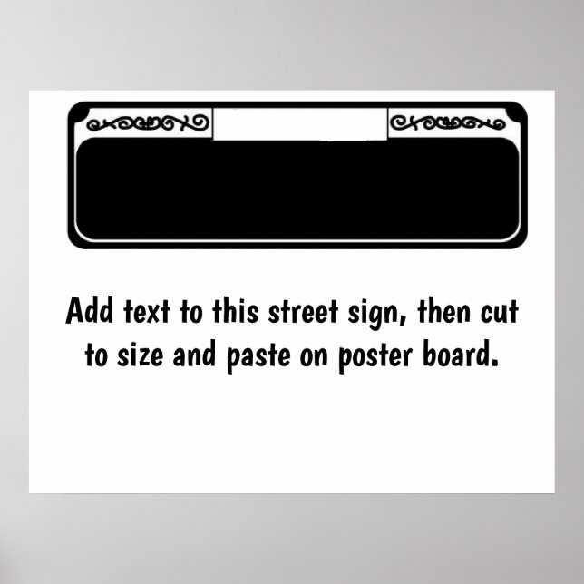 Poster Signe de rue vide, ajouter du texte à Signe (Devant)