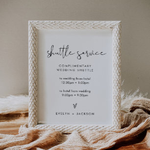 Poster SIGNE DE SERVICE DE NAVETTE Mariage STELLA