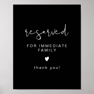 Poster SIGNE DE SIÈGE RÉSERVÉ Mariage noir JOVI Edgy