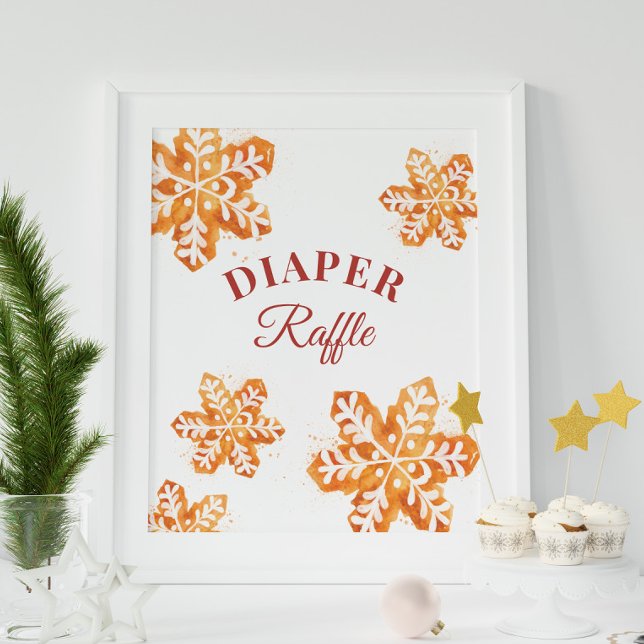 Poster Signe de trapèze Baby shower de Noël (Créateur téléchargé)