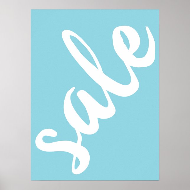 Poster Signe de vente bleu, 18x24 Saison Printemps Saison (Devant)